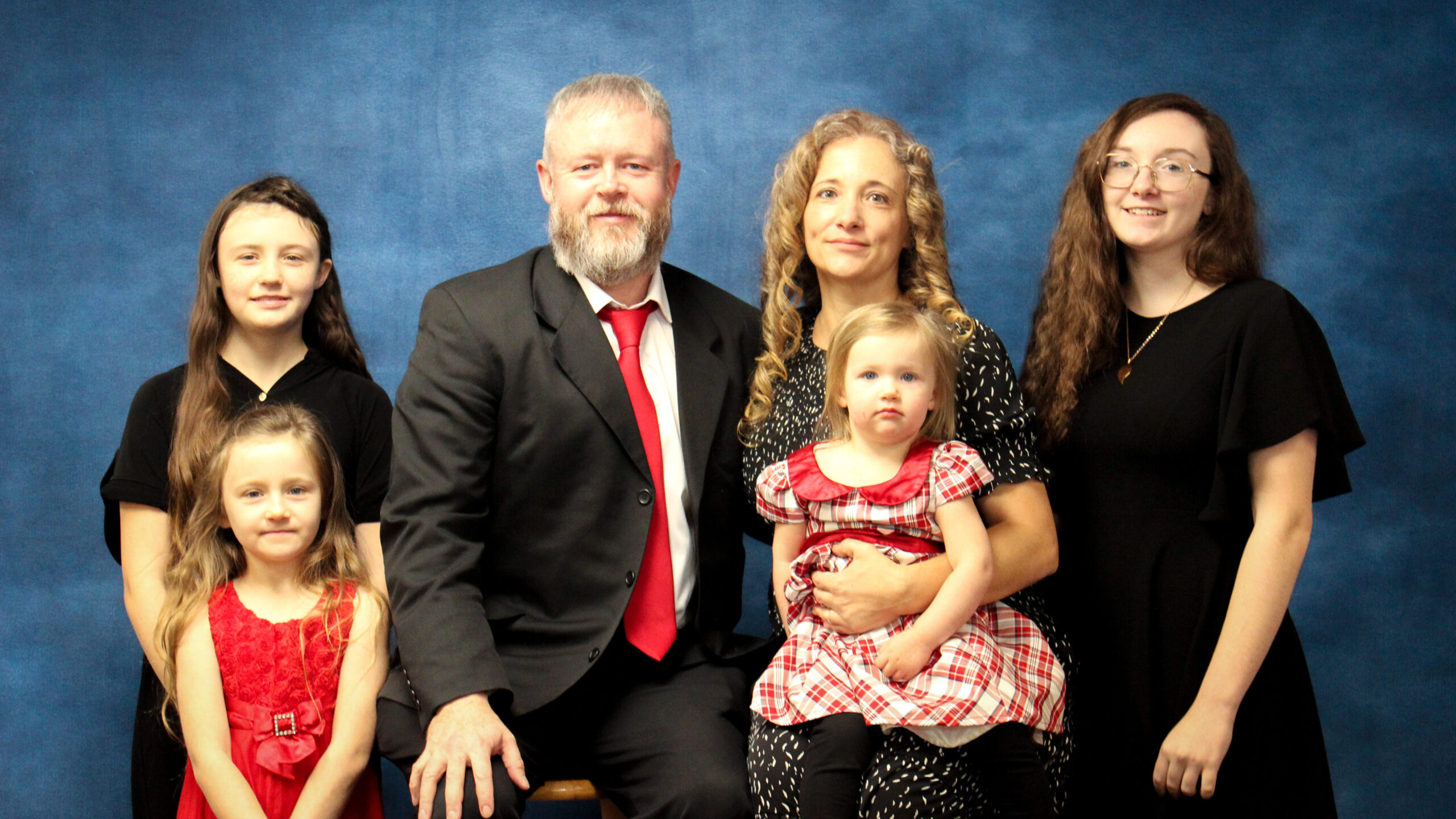 Pastor Joshua Tapp, Pamela Tapp, and their four children at True Words Baptist Church.