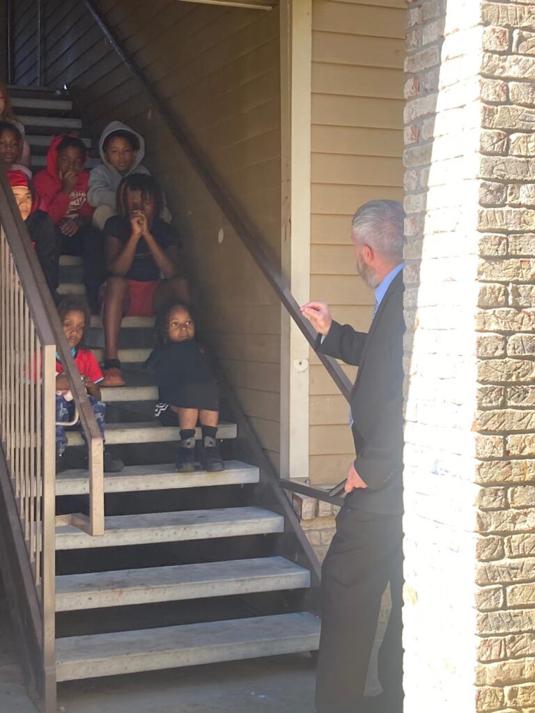 Children learning Bible stories and scripture at True Words Baptist Church’s youth ministry.