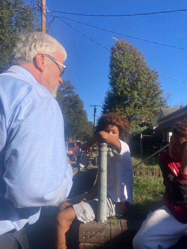 Church members from True Words Baptist Church preaching the Gospel door-to-door in Louisville, KY.