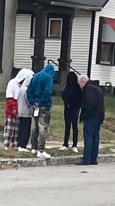 joshua tapp preaching the Gospel out in the streets of West Louisville.