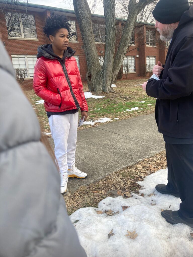 Joshua Tapp preaching the Gospel to the children who are the future of West Louisville.