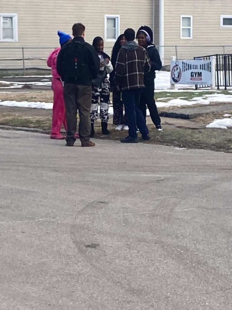 Church members at True Words Baptist Church participating in ministry outreach in Louisville, KY.