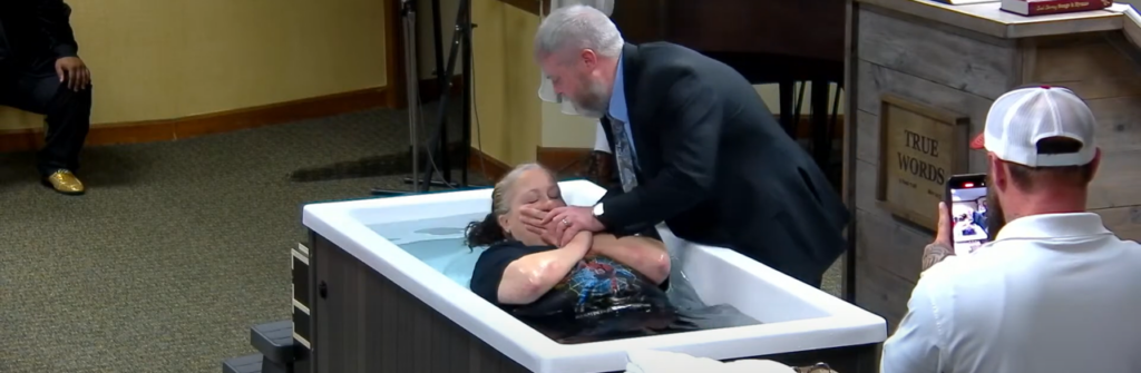 saved people getting baptized at true words baptist church in louisville kentucky. Congregation at True Words Baptist Church worshiping during a Sunday service.