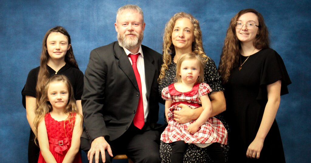 Pastor Joshua Tapp's family at True Words Baptist Church in Louisville, Kentucky.