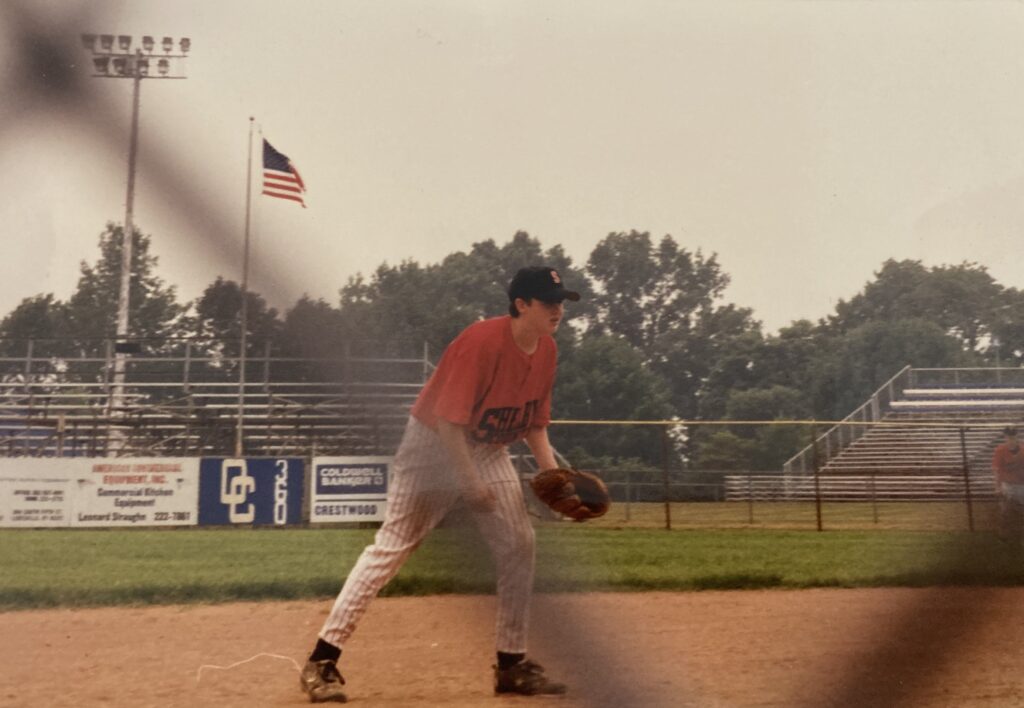 Joshua Tapp playing third base for the Shelby County All Star Team.